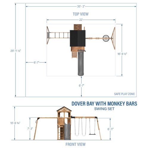 Dover Bay Swing Set with Monkey Bars